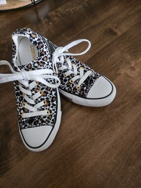 Converse Faux Fur Leopard Print Sneakers